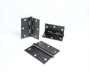 MENDOCK  H-332-MB GreenShield Door Hinges-3.5" x 3.5", 5/8", Radius corner, 20 Matching Screws for Complete Installation, Electroplating Lubricant, Carbon Steel Hardware for durability